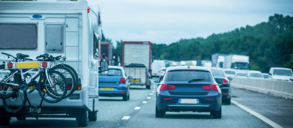 File op de snelweg