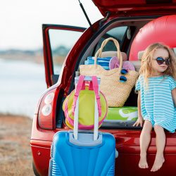 Met de auto naar de camping