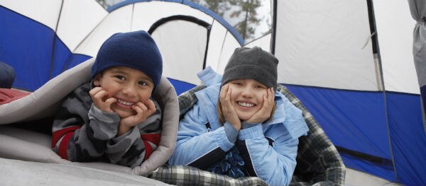 Goed ingepakt in de tent