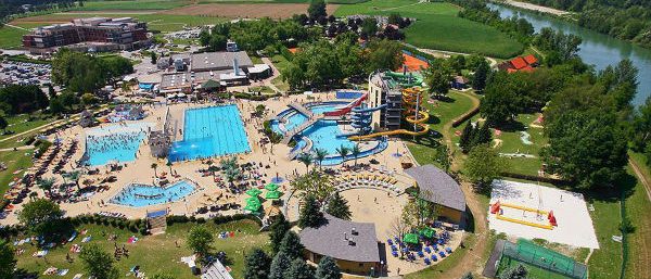 Het waterpark op Camping Terme Ptuj