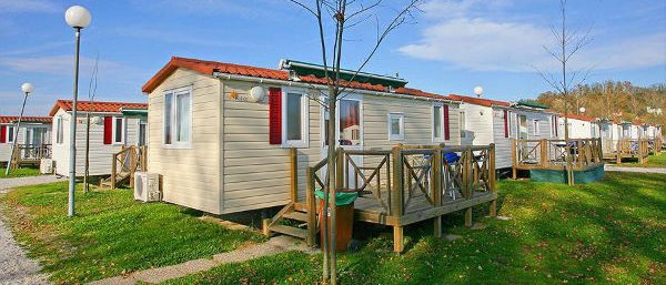 Een van de mobile homes op Camping Terme Ptuj