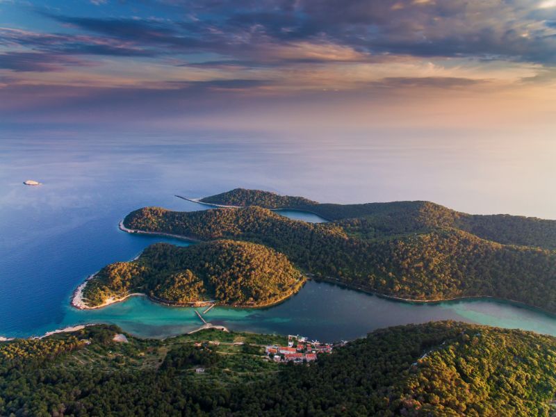 Uitzicht over het mooie Mljet