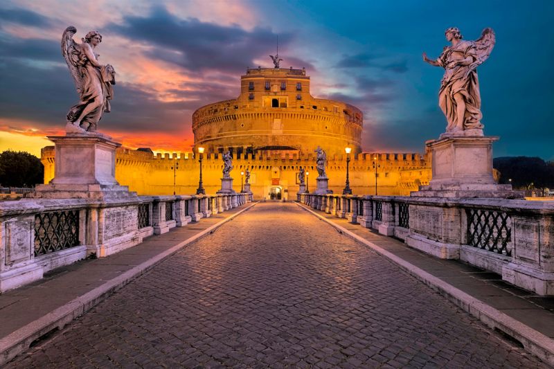 Le pont Saint-Ange à Rome