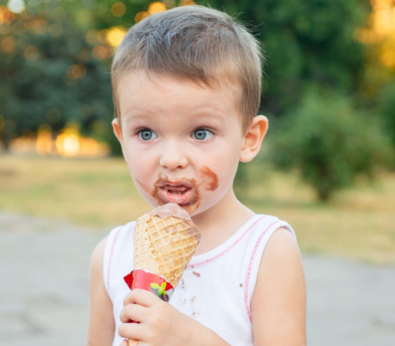 Foto's kinderen ijsje