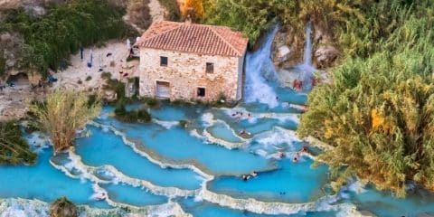 Mooie watervallen in Toscane