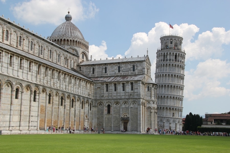 de duomo en de toren van Pisa