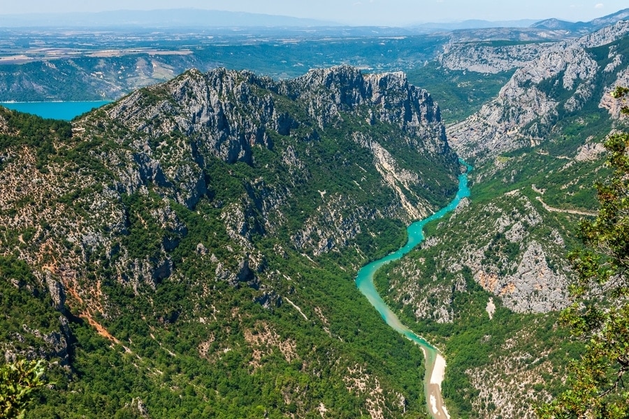 luchtfoto van de Gorges du Verdon