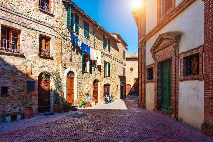 smal straatje in Pienza